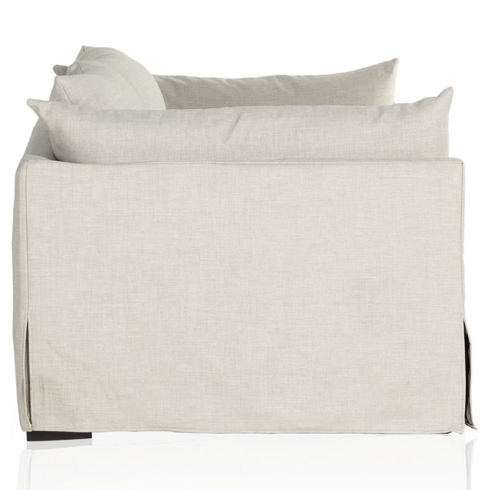 Alexa Modern Classic Grey Performance Upholstered Slipcovered Sofa - Small - 90"W|