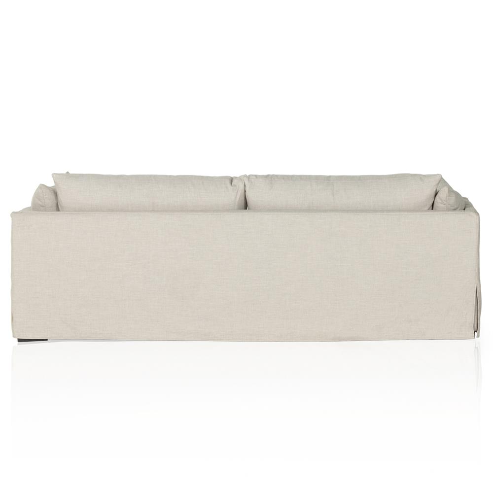 Alexa Modern Classic Grey Performance Upholstered Slipcovered Sofa - Small - 90"W|