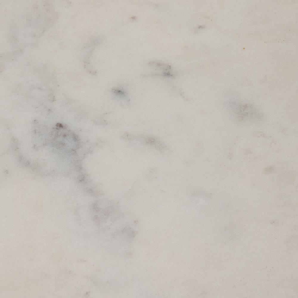 Sohail Coastal Beach White Marble Brown Acacia Wood Kitchen Island - 54"|