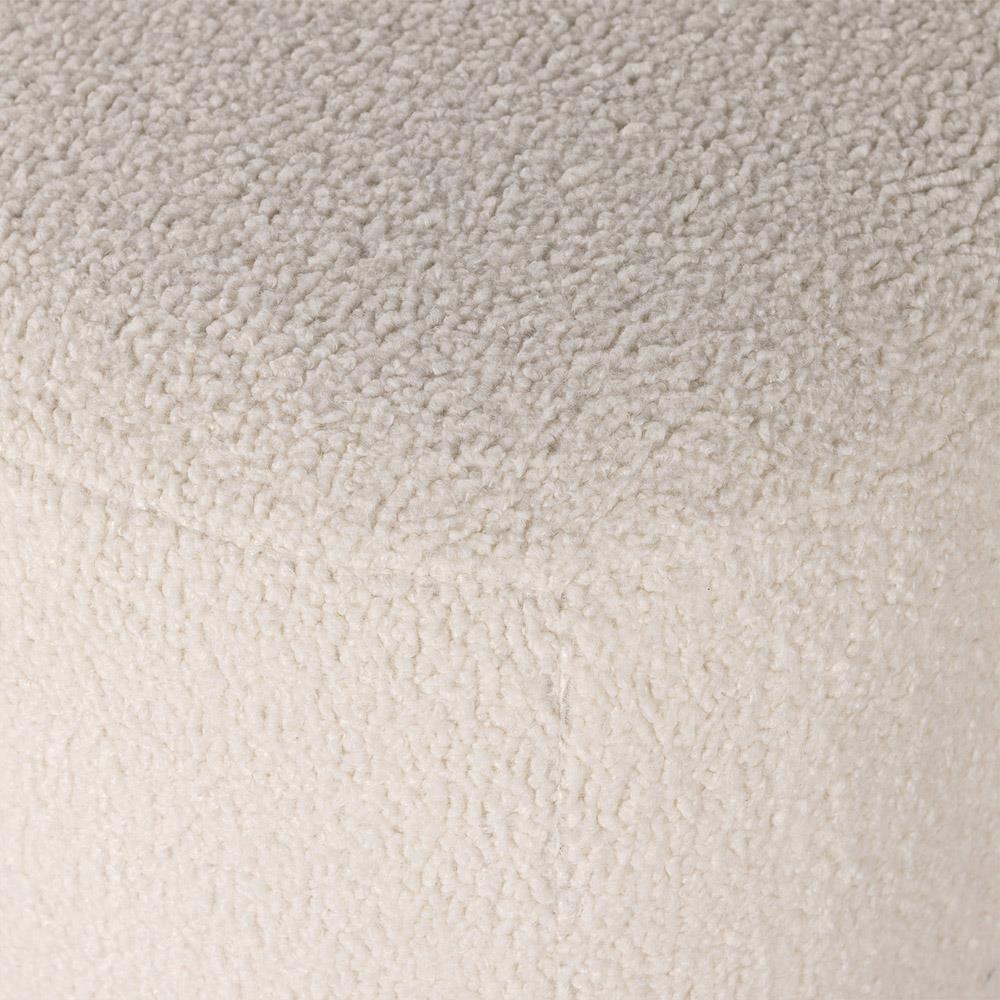 Kaden Modern Classic Cream Upholstered Boucle Brown Wood Chaise Lounge|