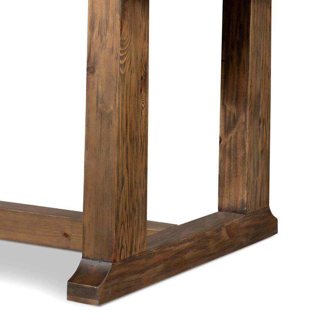 HL WOOD TABLE JERRY'S ORIGINAL ウォールナット Holland Rustic Brown Pine Wood Rectangular Dining Trestle Table