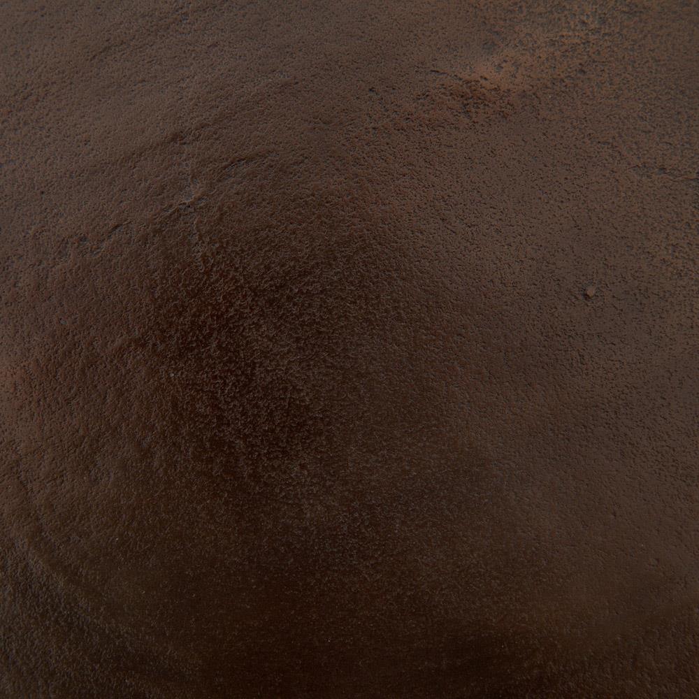 Soledad Industrial Loft Brown Aluminum Tripod Base Outdoor Oval Side Table|