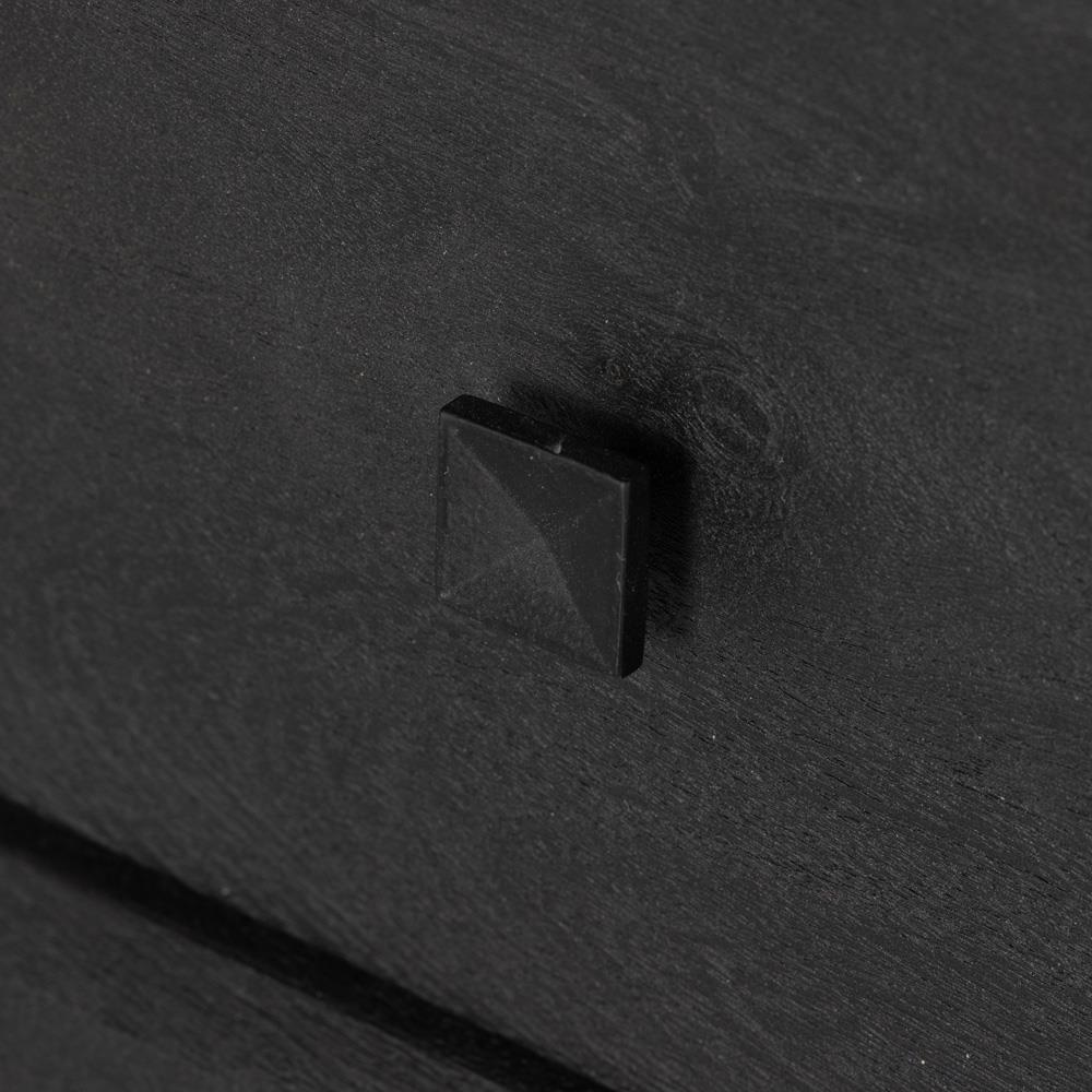 Winston Rustic Lodge Black Reclaimed Wood 2 Drawer Open Back Bookcase|