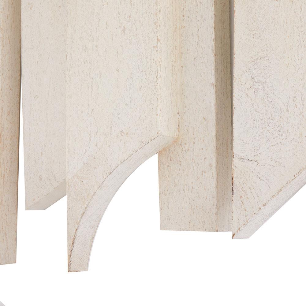 Pierson French Country White Mango Wood Wall Plaques - Set of 3|