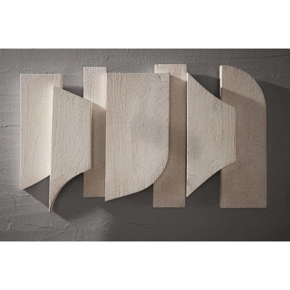 Pierson French Country White Mango Wood Wall Plaques - Set of 3|