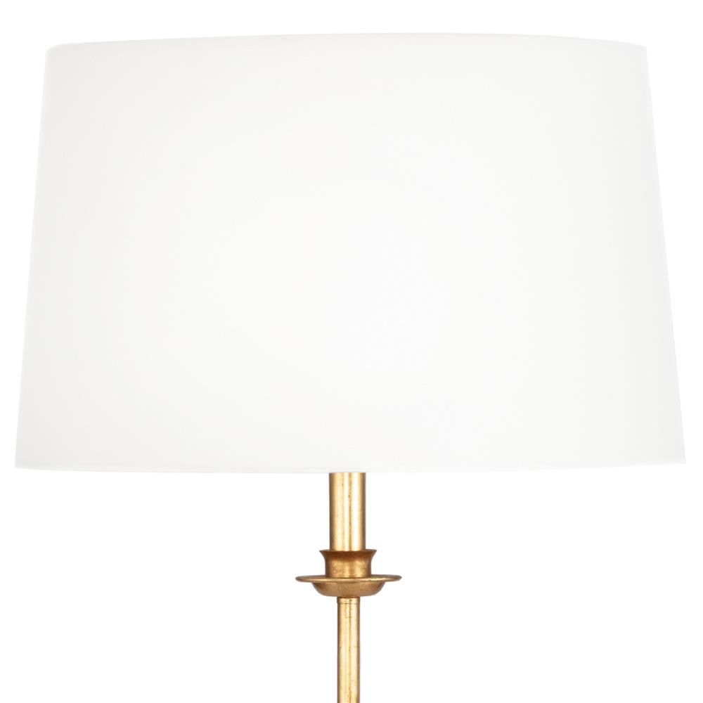 Fisher French Gold Leaf Alabaster Column Floor Lamp 60-64