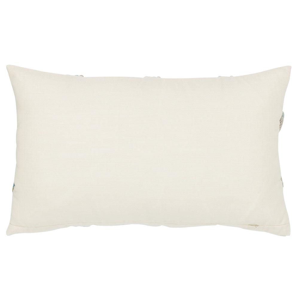 Cara Coastal Aqua Rope Indoor Outdoor Lumbar Pillow - 12x20|