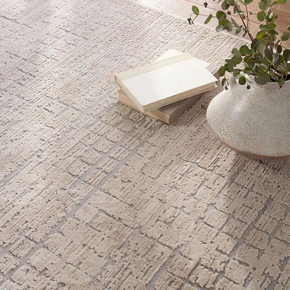 Marinett Modern Classic Beige Abstract Patterned Rug - 6'5"x9'6"|