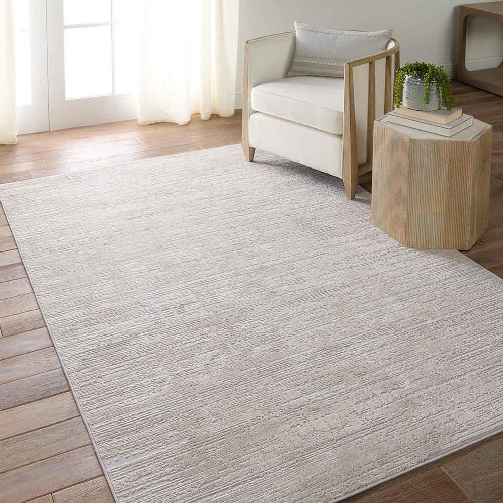 Marinett Modern Classic Beige Abstract Patterned Rug - 6'5"x9'6"|