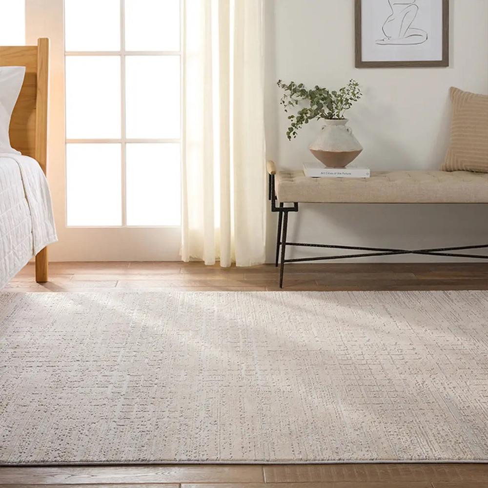 Marinett Modern Classic Beige Abstract Patterned Rug - 6'5"x9'6"|