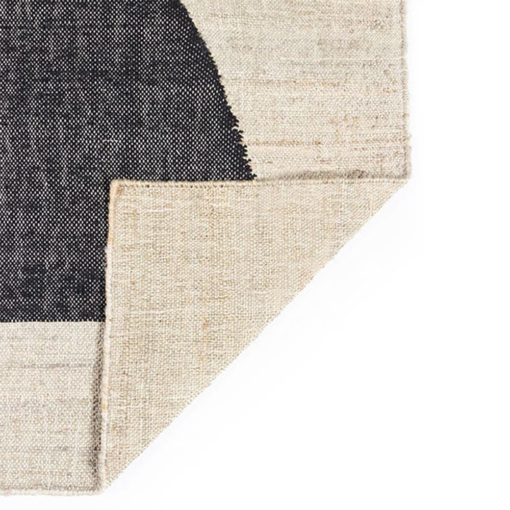 Miro Modern Classic Black Accent Beige Geometric Patterned Rug - 8'x10'|