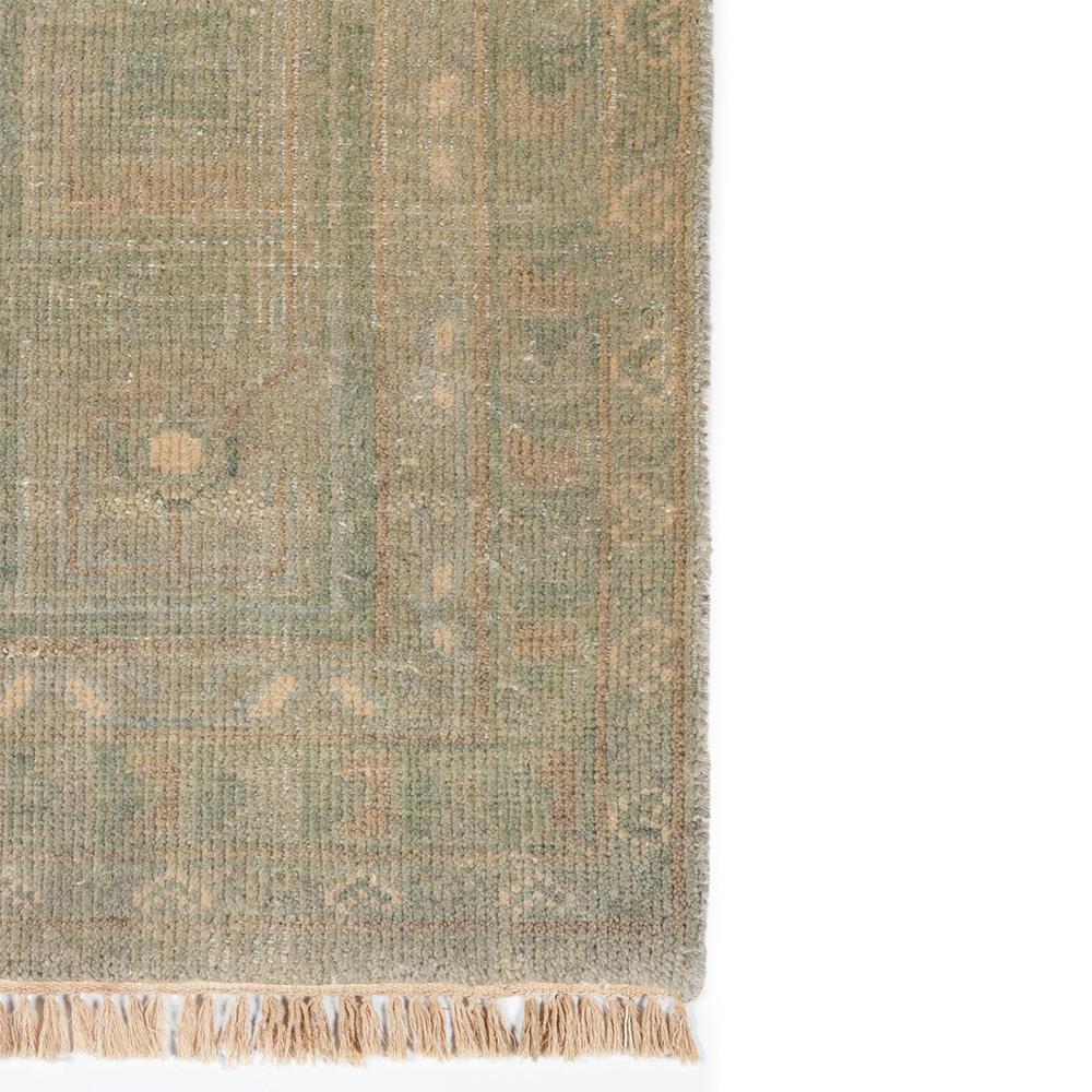 Kouka Global Bazaar Distressed Green Wool Tribal Patterned Hand Knotted ...