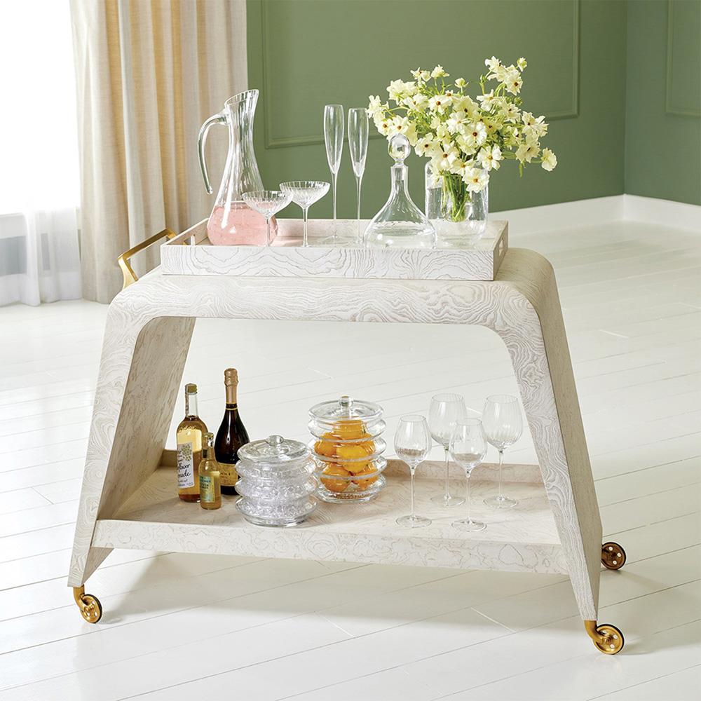 Bonnie Modern Clear Seeded Glass Canister - Small|