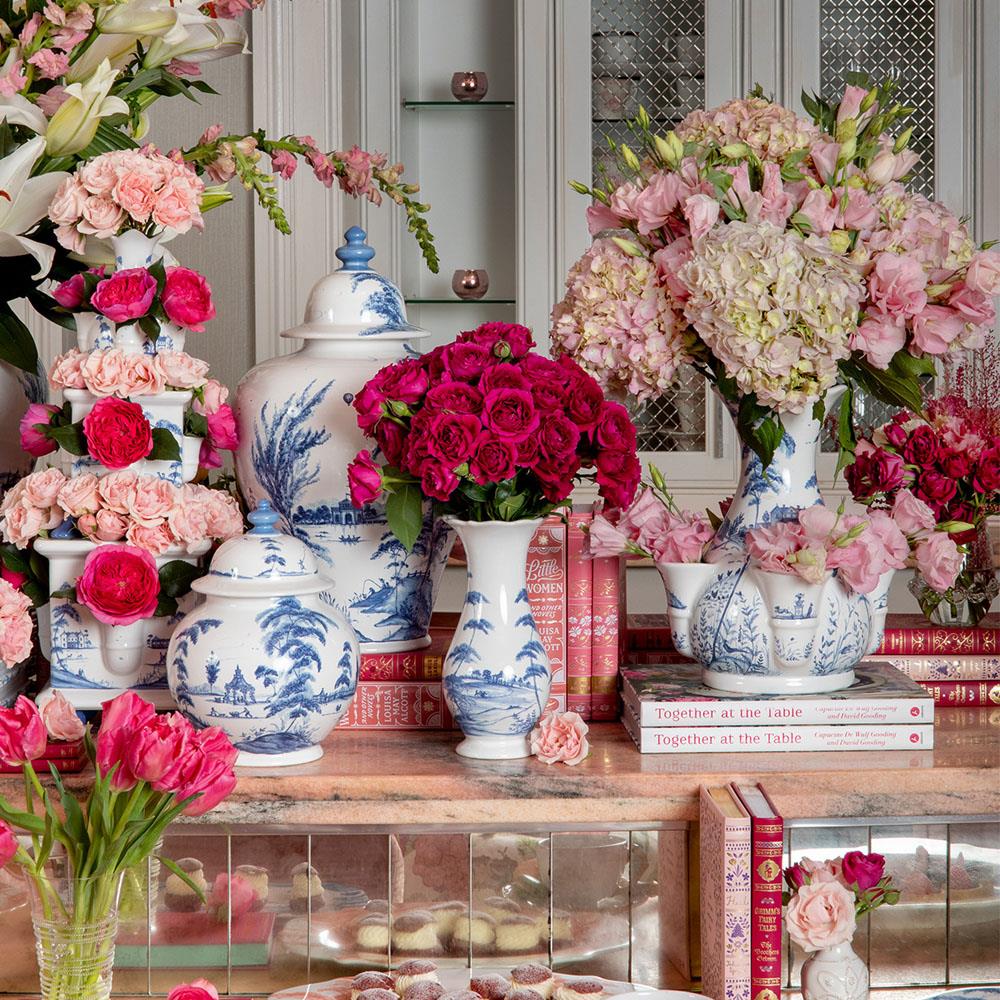 Juliska French Country Estate Delft Blue Ceramic Table Vase Small