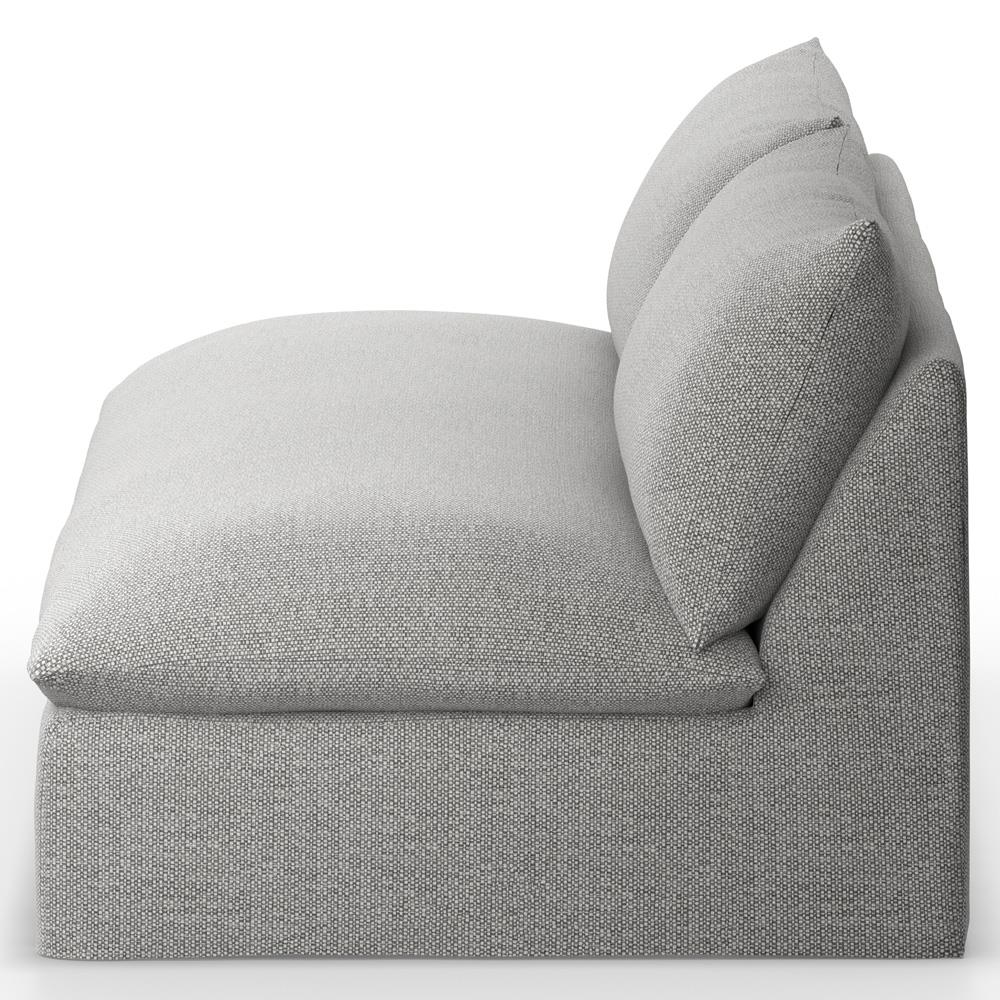 Cee Modern Classic Grey Upholstered Outdoor Armless Sofa|