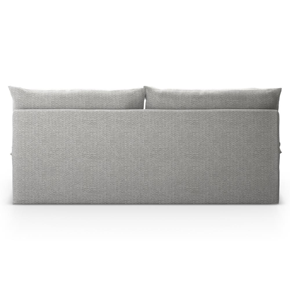 Cee Modern Classic Grey Upholstered Outdoor Armless Sofa|