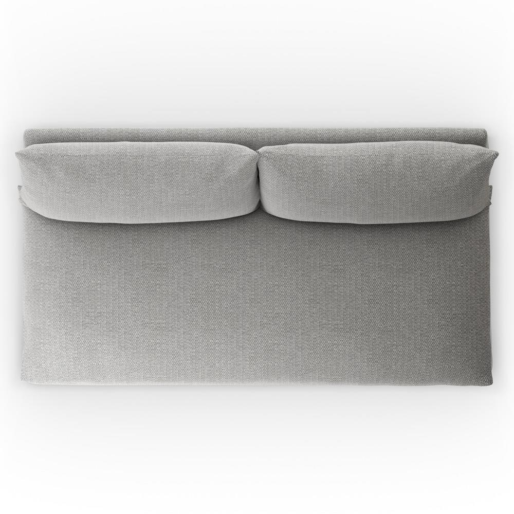 Cee Modern Classic Grey Upholstered Outdoor Armless Sofa|