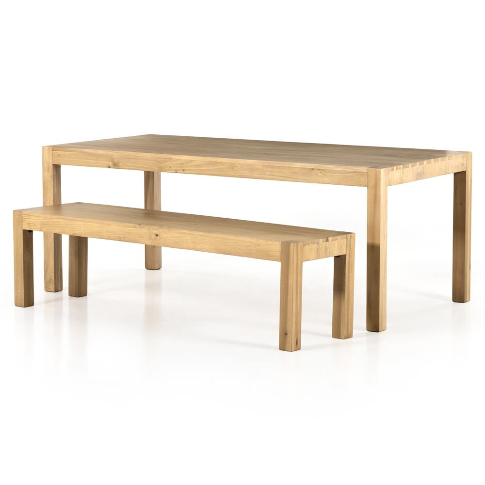 Isaac Rustic Lodge Brown Wood Rectangular Dining Table - 78"|