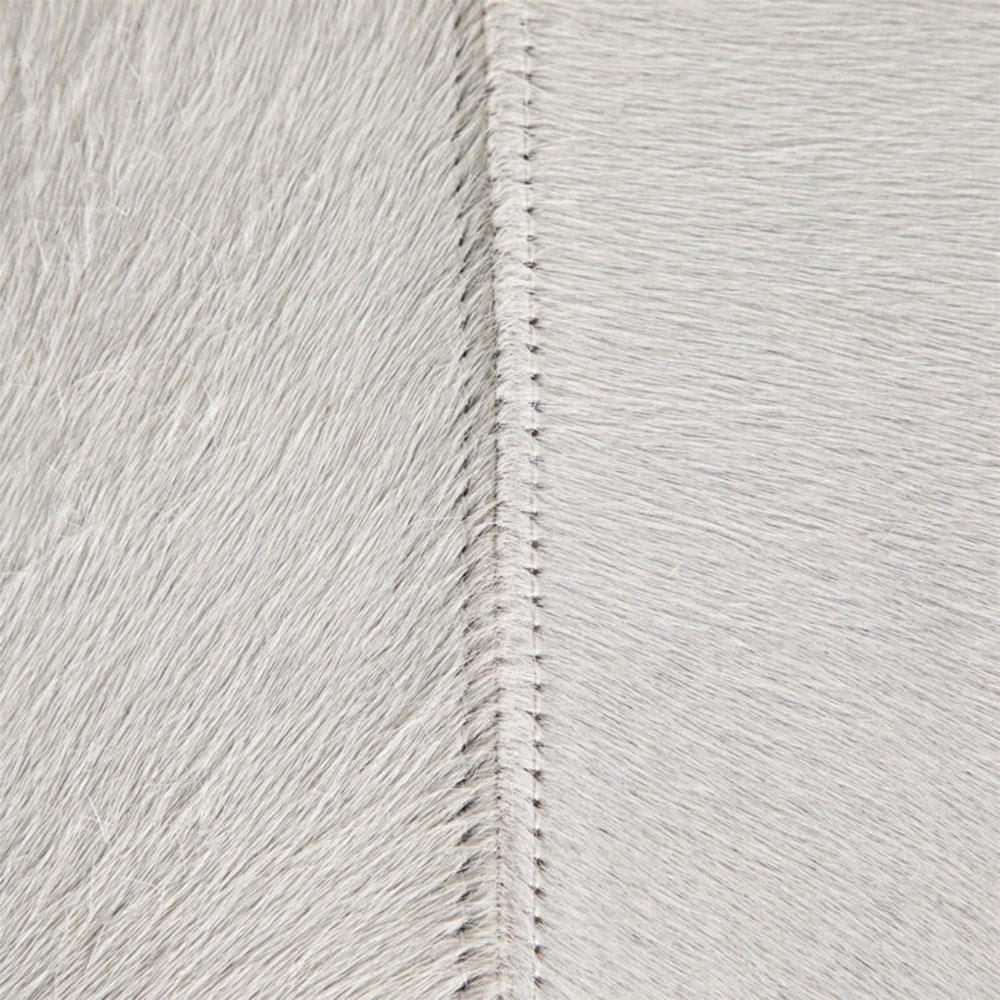 Lambeth Modern Classic White Hair On Hide Antique Brass Iron Bench|