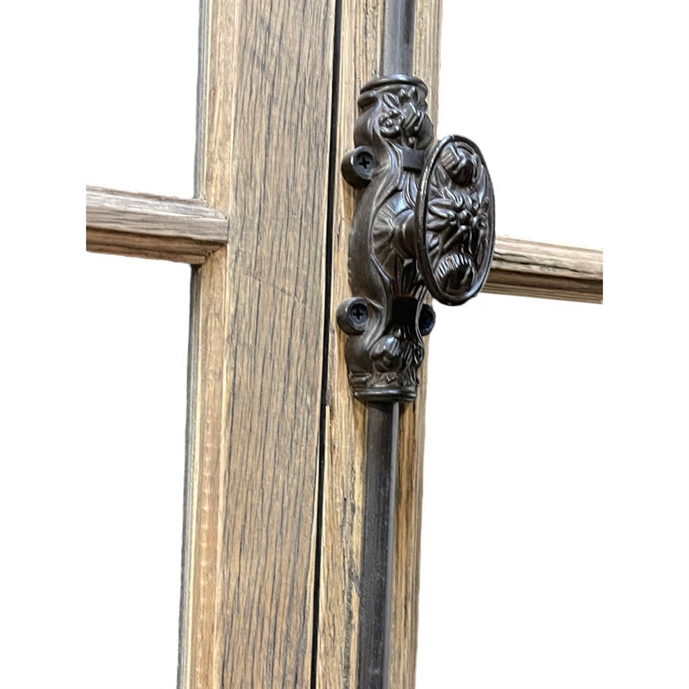 Haper Updated Traditional Brown Reclaimed Wood Display Case|