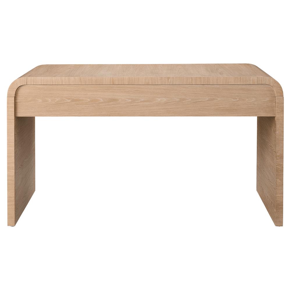 Noelle Modern Classic Light Brown Wood 3 Drawer Desk|