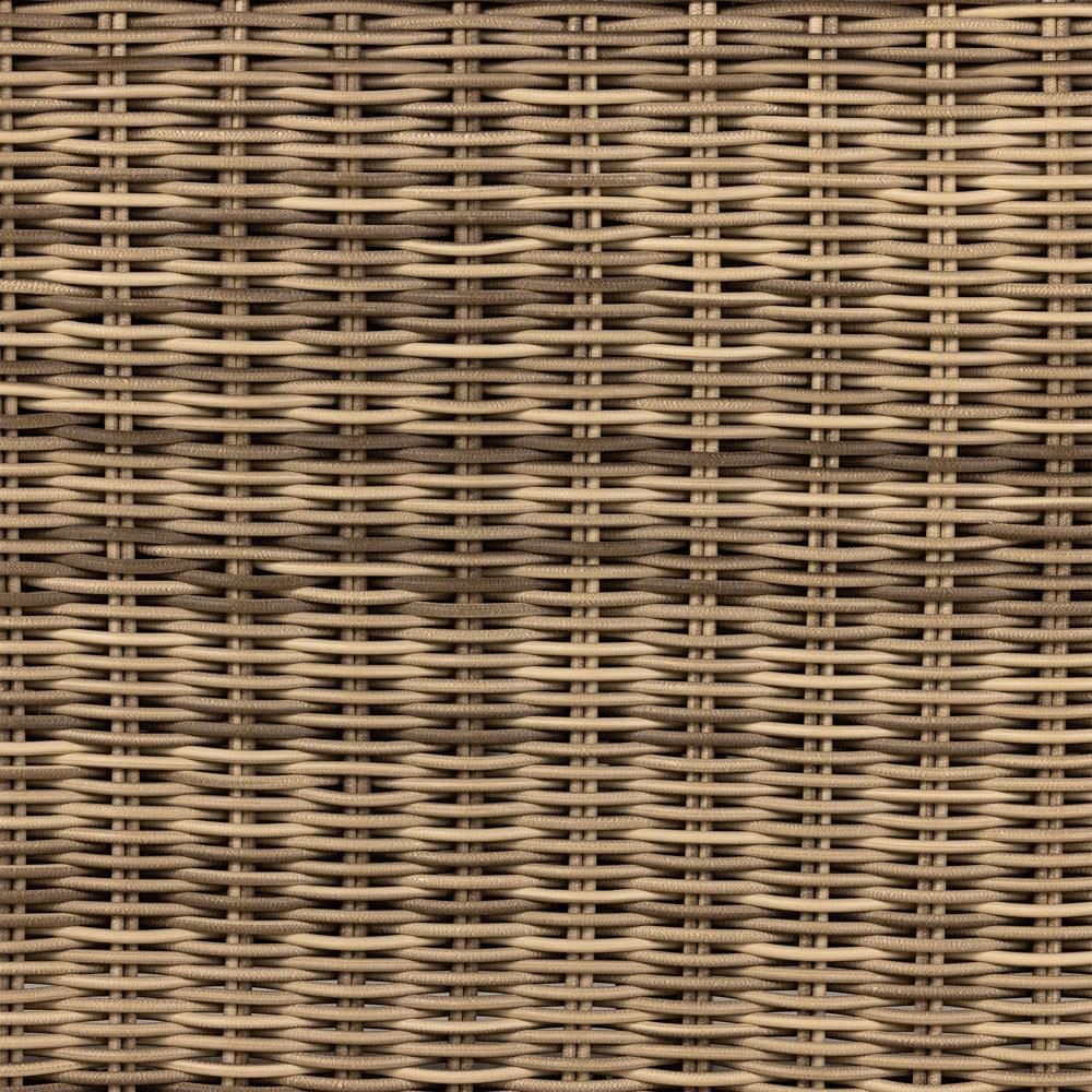 Celina Coastal White Performance Natural Teak Wood Outdoor Sectional - 122"|