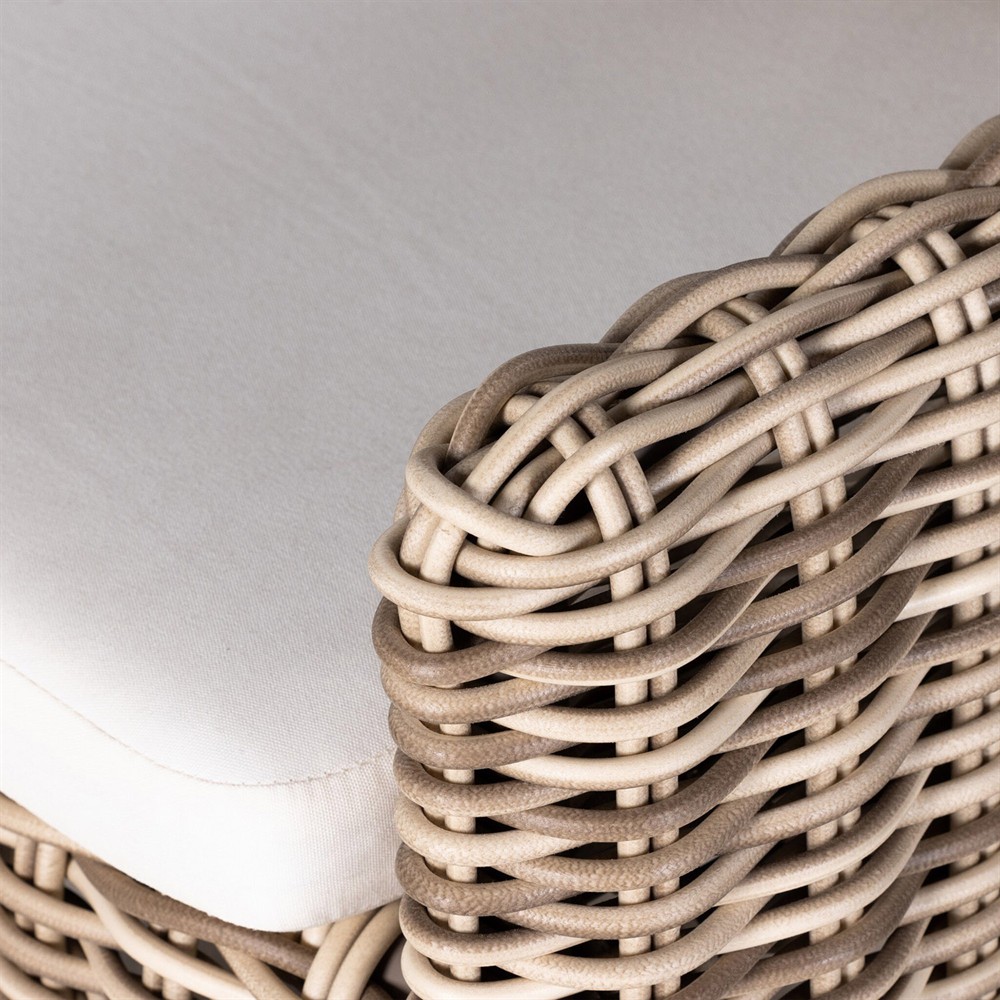 Celina Coastal White Performance Natural Teak Wood Outdoor Dining Arm Chair|