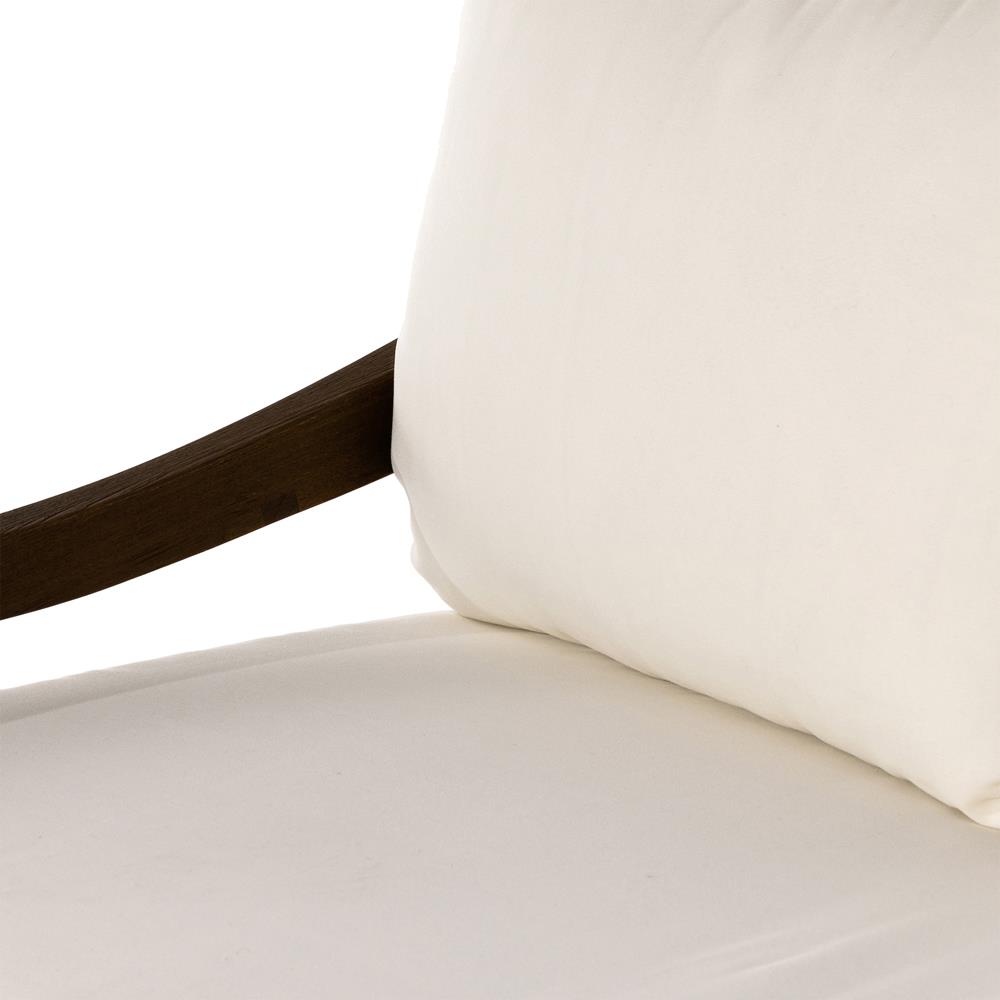 Allan French Country White Cushion Natural Reclaimed Teak Outdoor Sofa - 86"W|