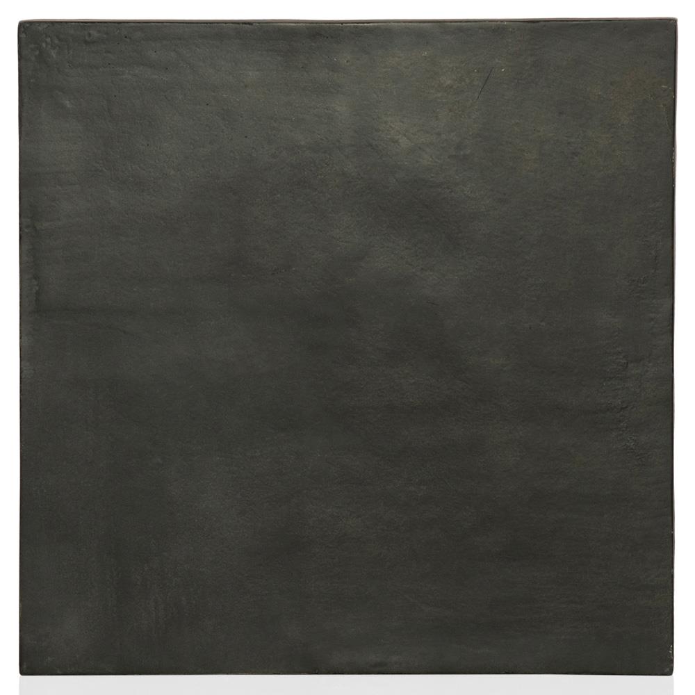 Hanne Mid Century Modern Grey Aluminum Square Outdoor Pedestal End Table|