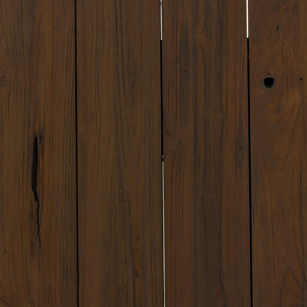 Flint Rustic Lodge Natural Teak Rectangular Outdoor Dining Table - 96"W - Small|