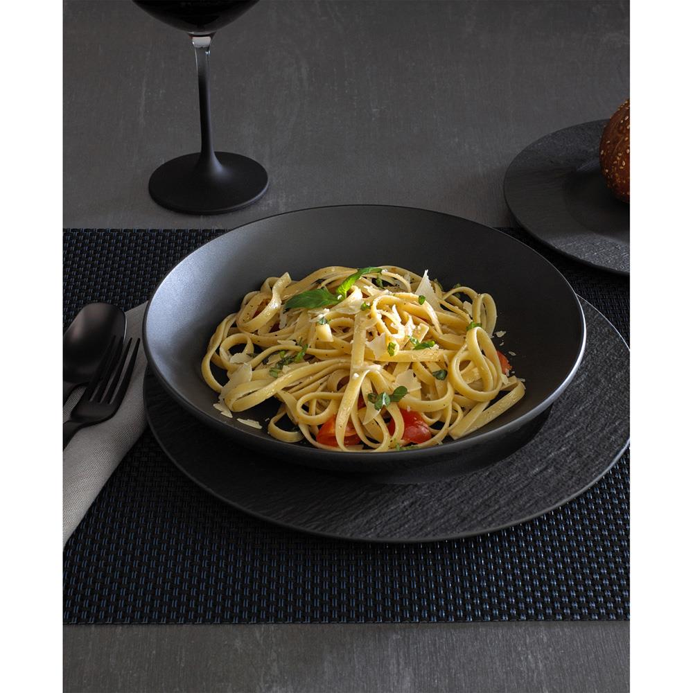 Manufacture Rock Modern Black Porcelain 12 Piece Dinnerware Set|