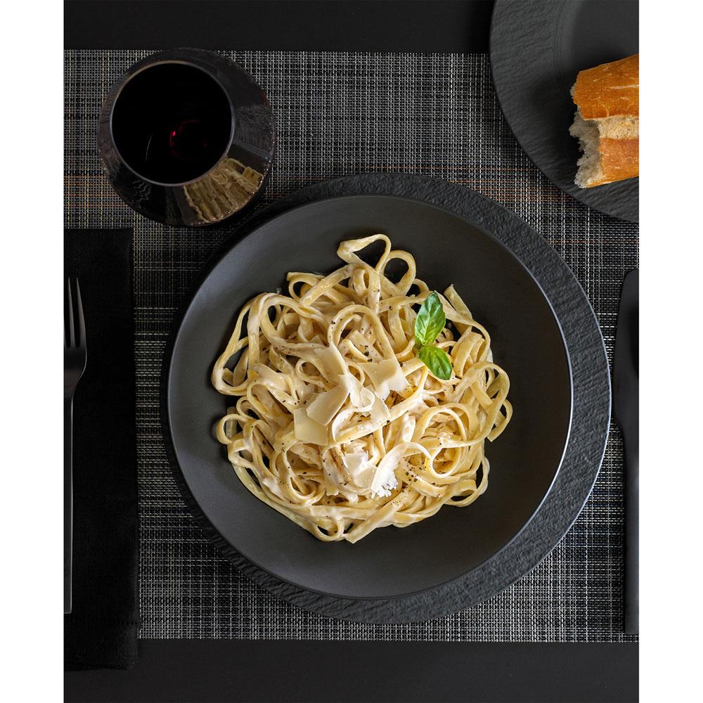 Manufacture Rock Modern Black Porcelain 12 Piece Dinnerware Set|