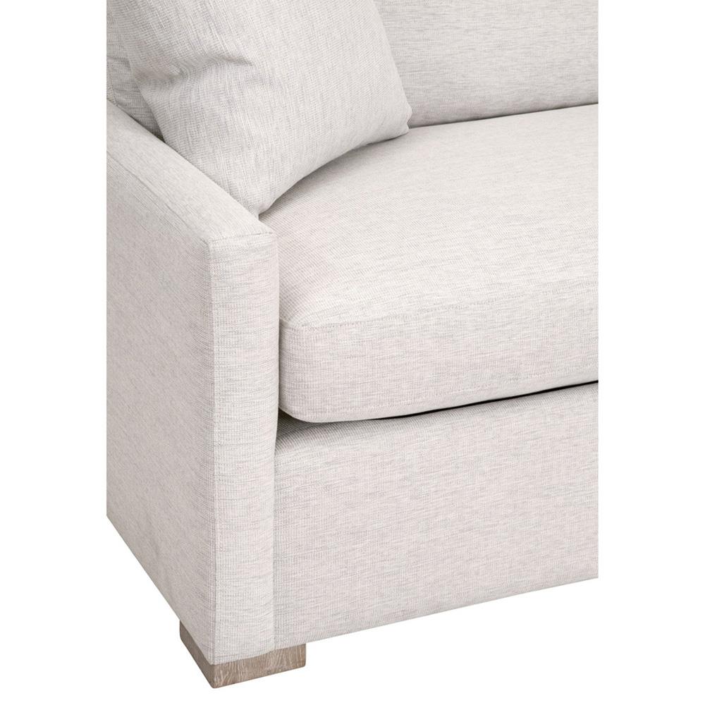 Davis Modern Classic White Upholstered Grey Oak Cushion Back Sleeper Sofa - 86"W|