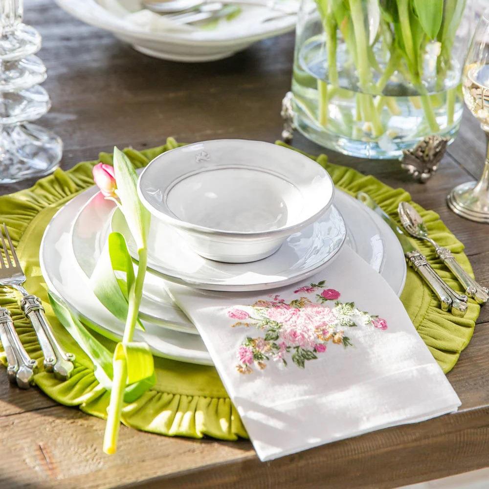 Firenze Modern Classic White Ceramic Cereal Bowl|