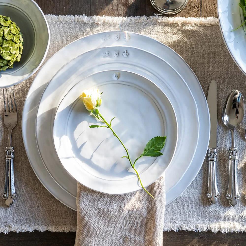 Firenze Modern Classic White Ceramic Charger Plate|