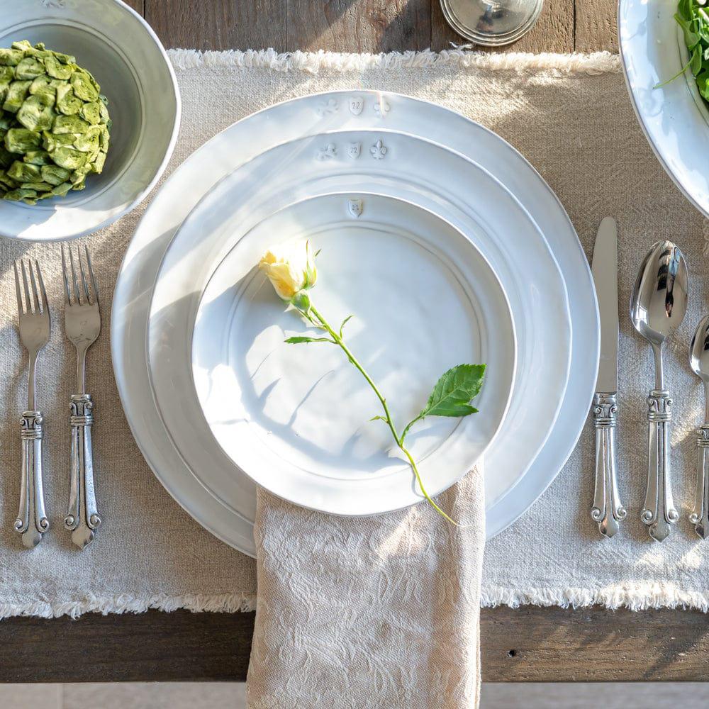 Firenze Modern Classic White Ceramic Salad Plate|