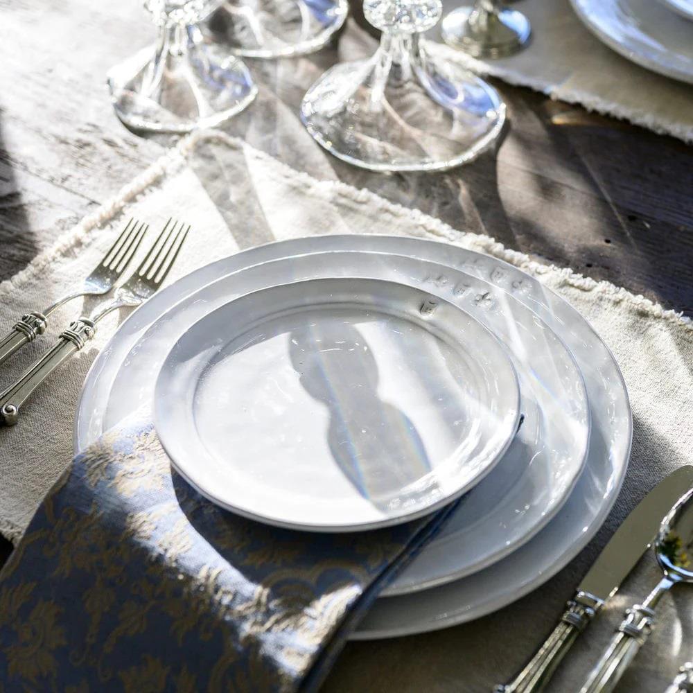 Firenze Modern Classic White Ceramic Salad Plate|