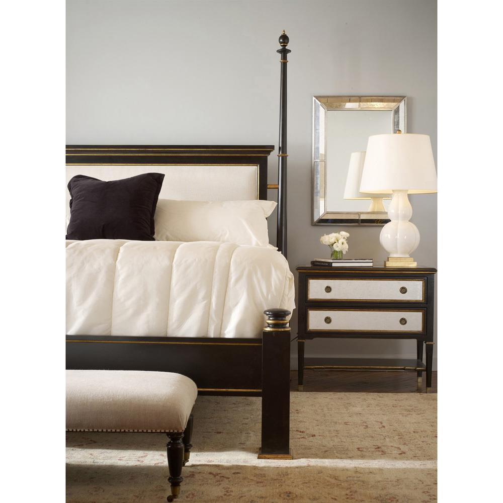 Century Barrington Updated Traditional Antique Black Wood Four
