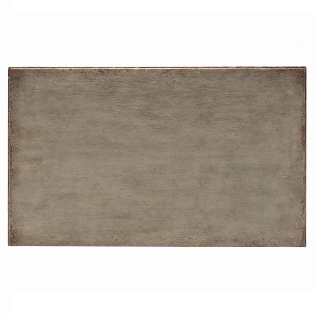 Century Corbett French Country Sage Green Wood Gold Accent 3 Drawer Nightstand|