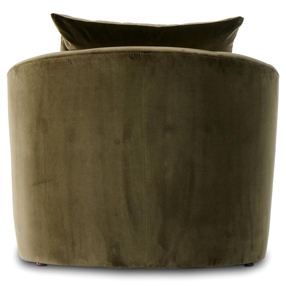 Paolo Modern Classic Olive Green Upholstered Chaise Lounge|