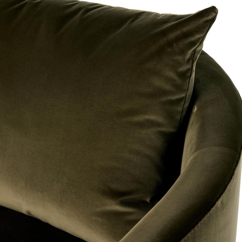 Paolo Modern Classic Olive Green Upholstered Chaise Lounge|