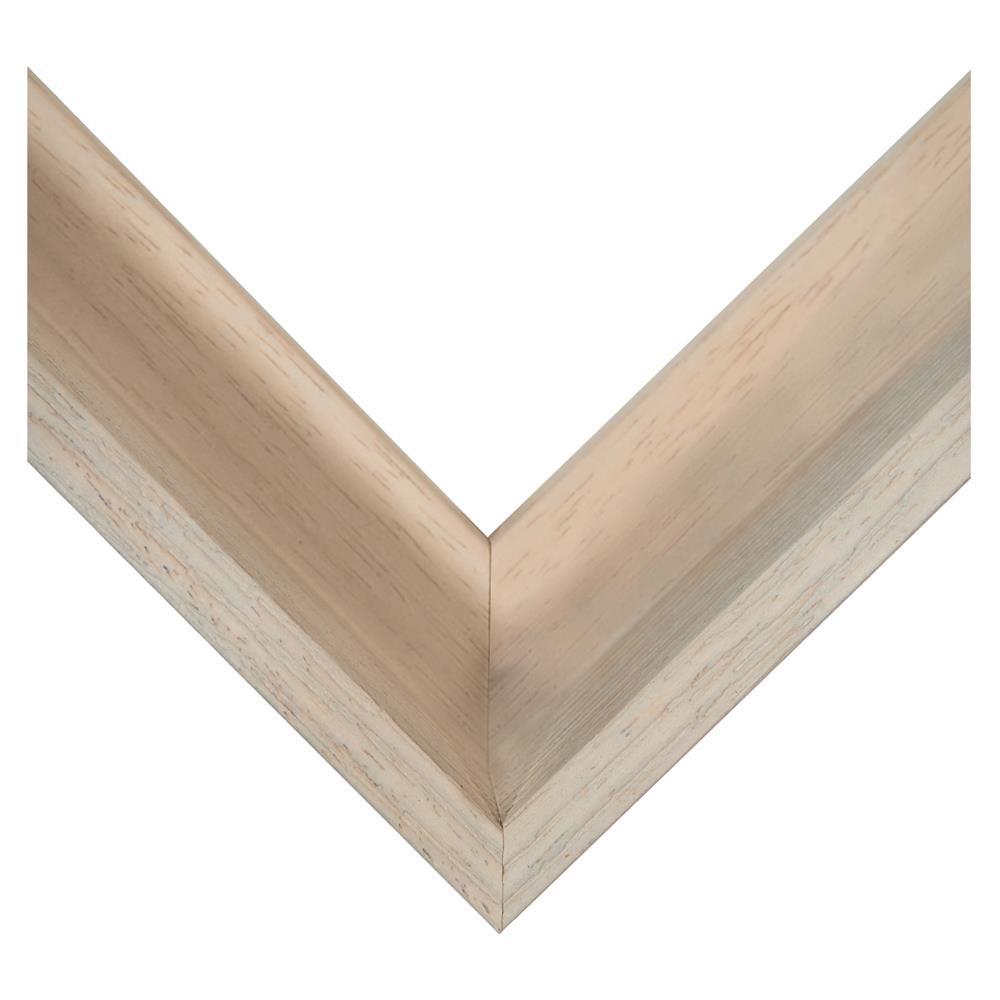 Cali Coastal Beach Blue Seascape Natural Frame Horizon Painting II - 40x40|