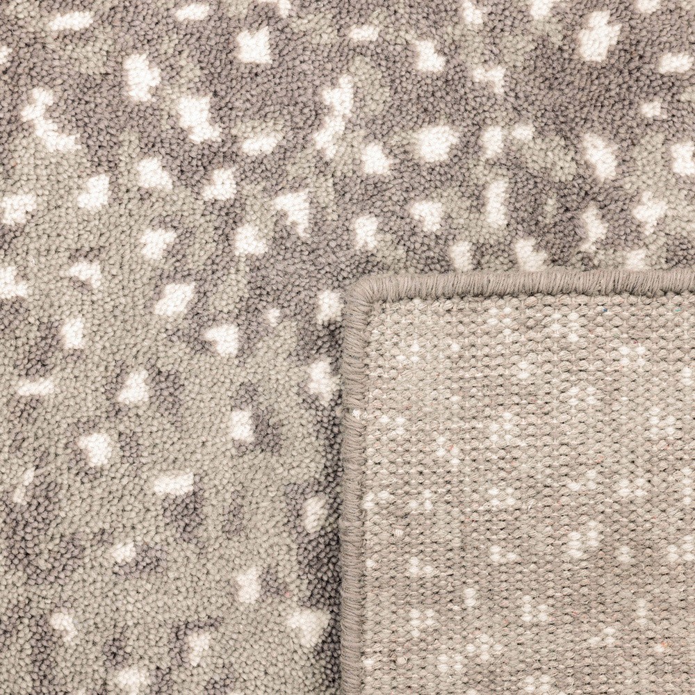 Arvin Modern Classic Grey Wool Dot Patterned Hand Knotted Rug - 5'x8'|