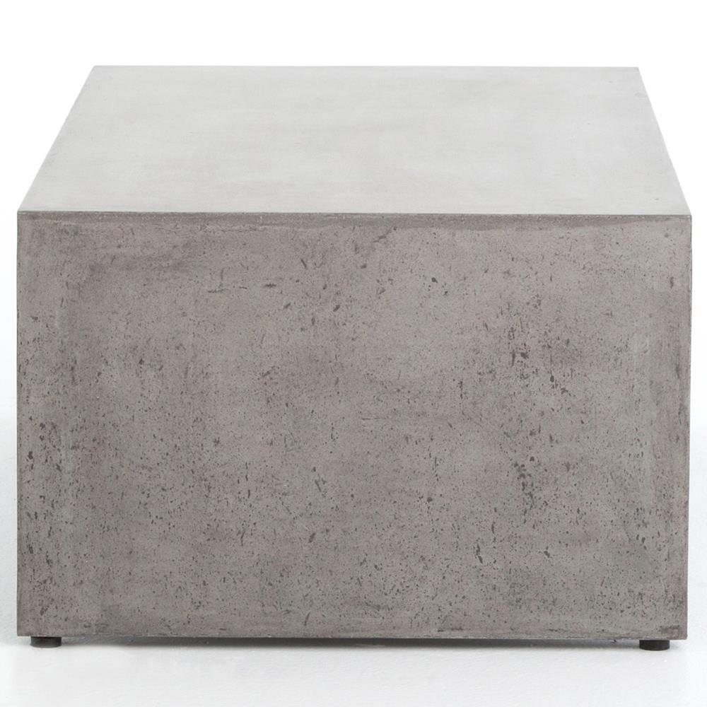 Matthew Industrial Loft Grey Concrete Rectangular Coffee Table|