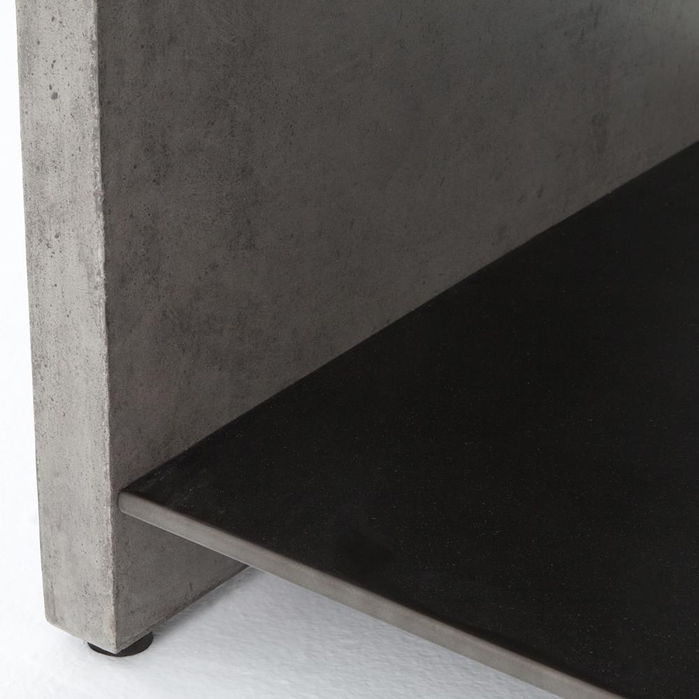 Matthew Industrial Loft Grey Concrete Rectangular Coffee Table|