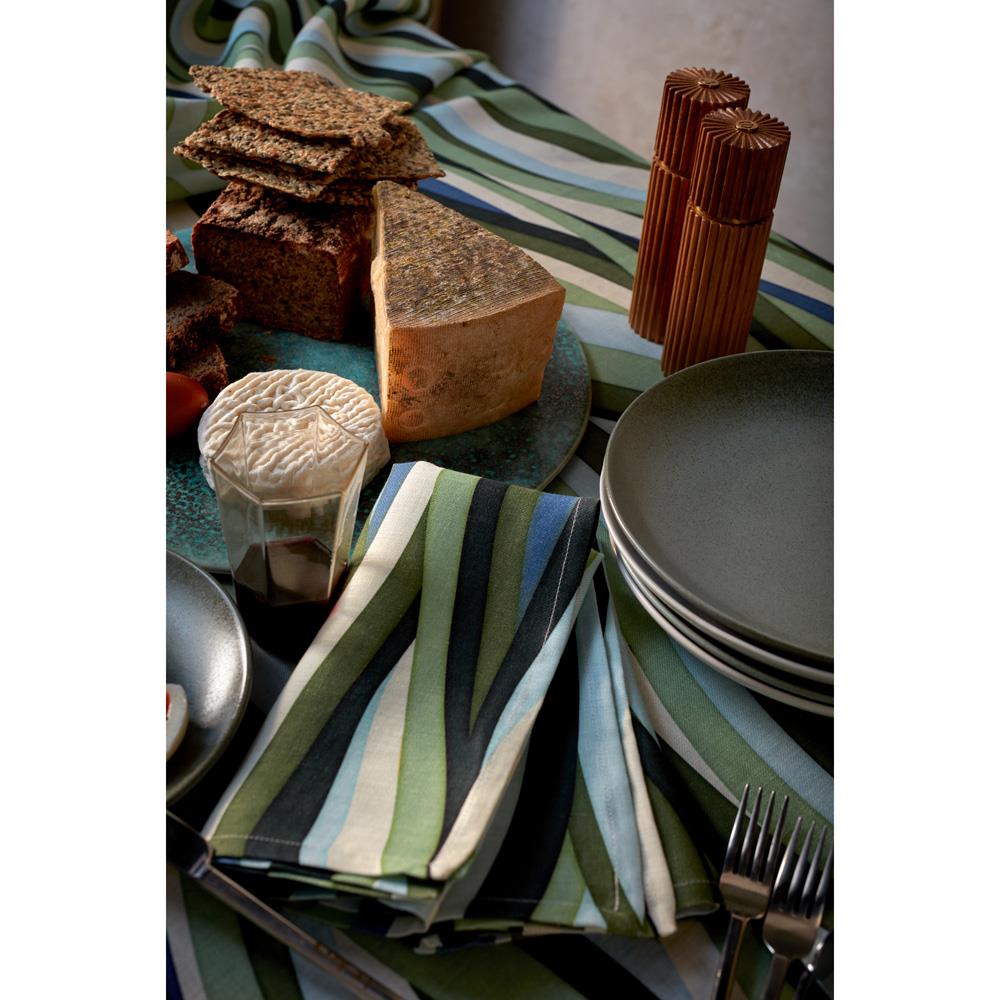 L'Objet Ionic Modern Natural Oak Wood Brass Accent Salt & Pepper Mills Set|