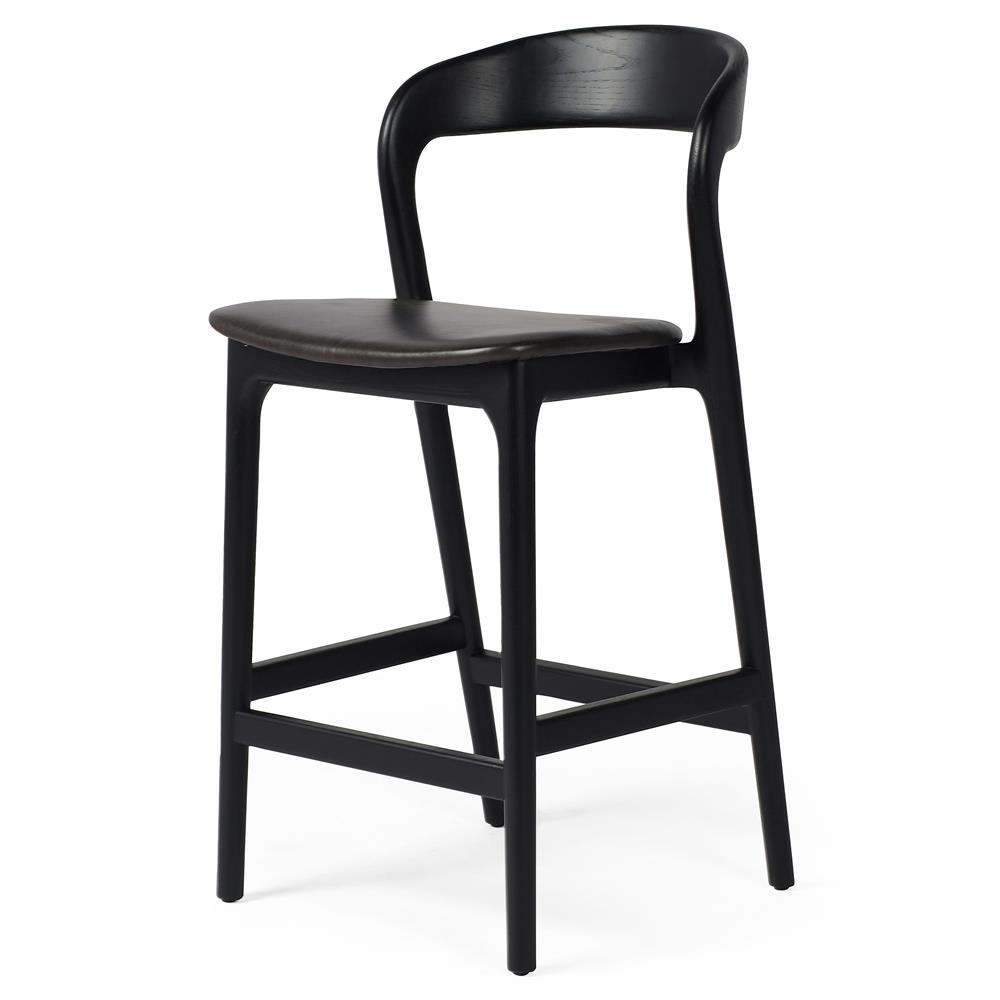 Nadia Counter Stool - Black Frame / Black Ash Seat main image 1