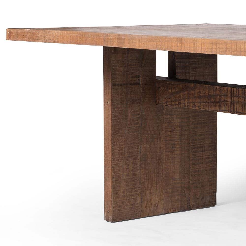 Aisha Rustic Lodge Brown Solid Reclaimed Wood Rectangular Dining Table ...