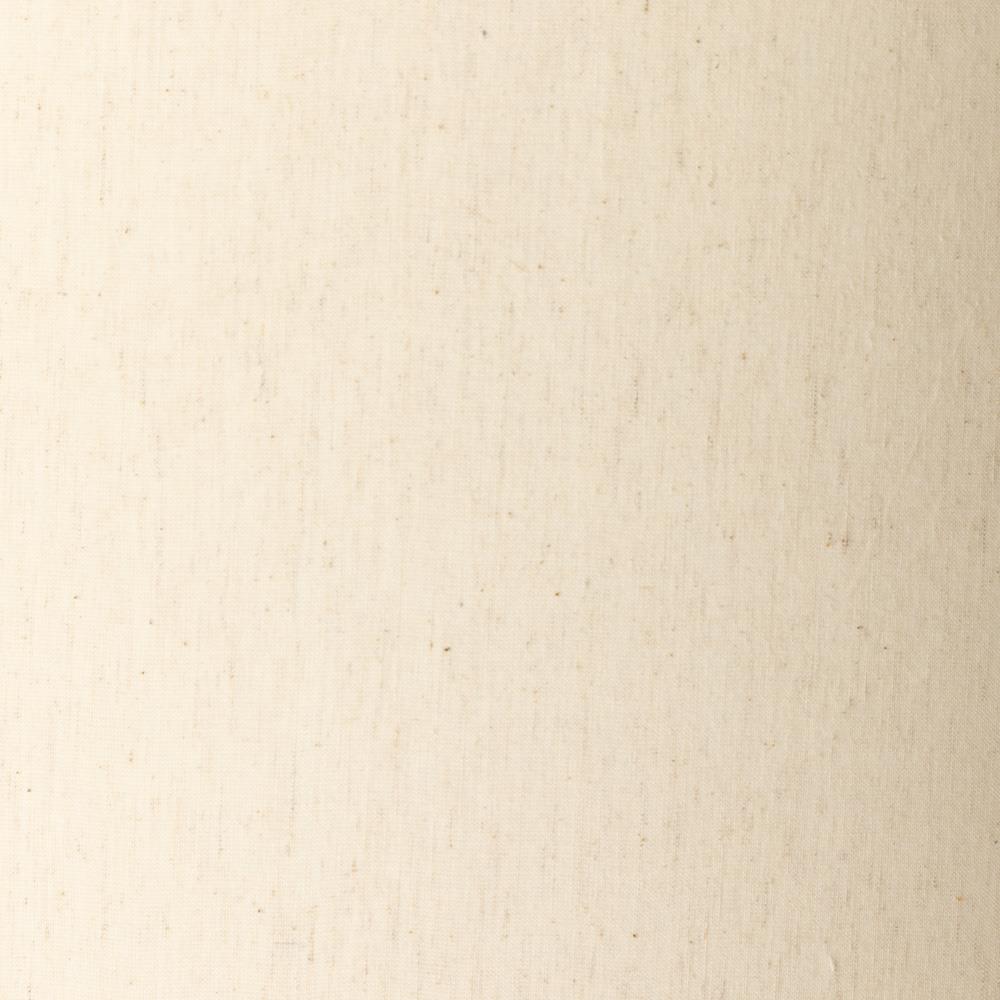 Iris Mid Century Black Aluminum Light Beige Cotton Shade Column Floor Lamp|