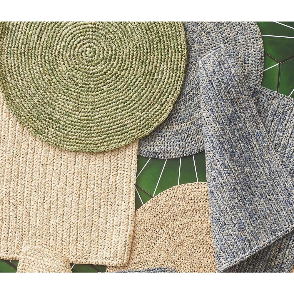 Emmy Coastal Beach Natural Crochet Round Placemat - Set of 4|